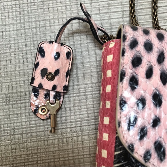 Marc Jacobs Mini Polly Snakeskin Pink/Black/Multi Bag - Picture 4 of 9